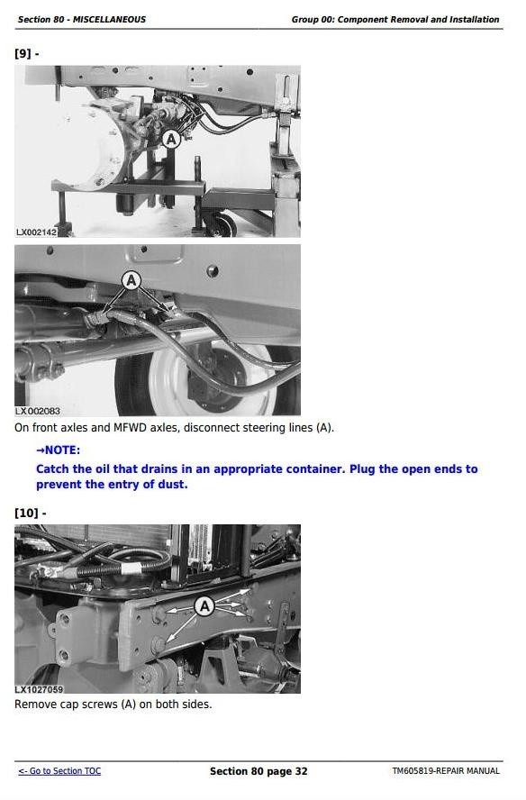 John Deere 7425, 7525, 6140J, 6155J & 6155JH Tractors Service Repair Manual (TM605819)