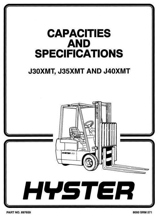 Hyster Forklift Truck Type C160: J30XMT, J35XMT, J40XMT Workshop Manual