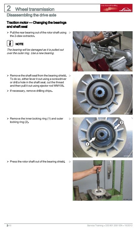 Linde Electrical Forklift Truck 335-03 Series: E16C-03, E16P-03, E20P-03 Service Training Manual