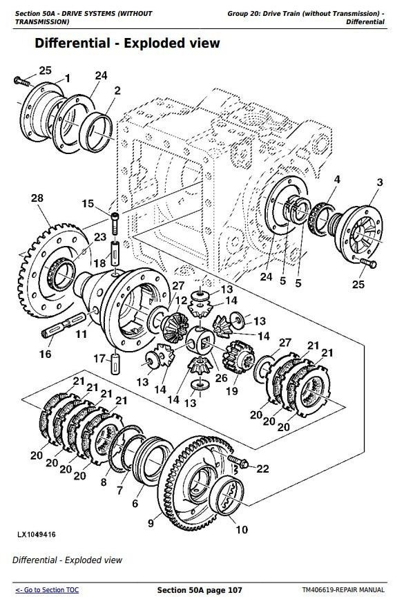 John Deere 6090MC, 6100MC, 6110MC, 6090RC, 6100RC & 6110RC Tractors Service Repair Manual (TM406619)