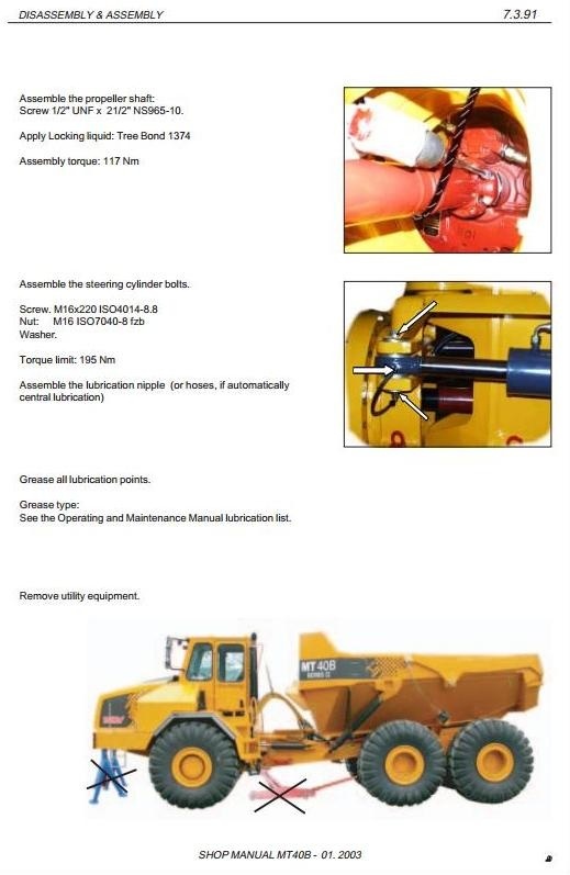 Doosan Moxy Articulated Dump Truck Type MT40 Workshop Service Manual