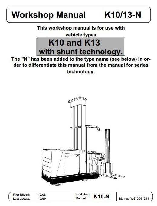Linde Truck Type 008: K10, K13 Service Training (Workshop) Manual