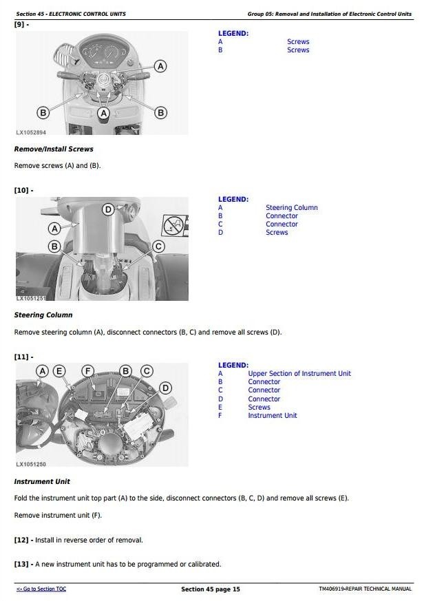 John Deere 6145R, 6155R, 6155RH, 6175R, 6195R, 6215R Tractors Repair Technical Manual (TM406919)
