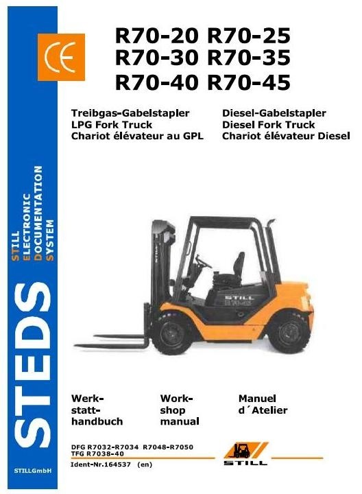 Still Fork Truck R70: DFG R7032-R7034, R7048-R7050, TFG R7038-R7040 Workshop Manual