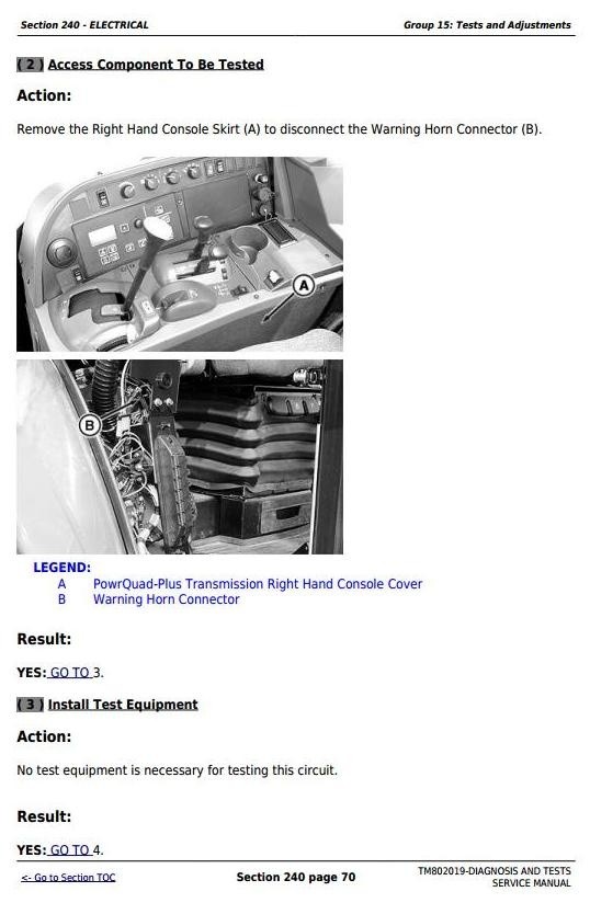 John Deere 7185J, 7195J, 7205J, 7210J, 7225J Tractors Diagnosis and Tests Service Manual (TM802019)