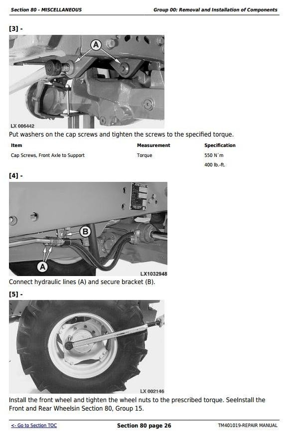 John Deere 6225, 6325, 6425, 6525 European Tractors Service Repair Manual (TM401019)