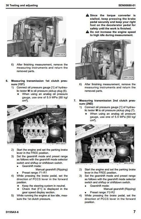 Komatsu Crawler Dozers D155AX-6 sn:80001 and up Workshop Service Manual