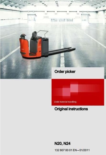 Linde Order Picker Type 132: N20, N24 Operating Instructions (User Manual)