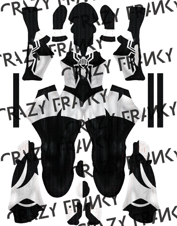 (CUSTOM) Black Lantern Spidey pattern
