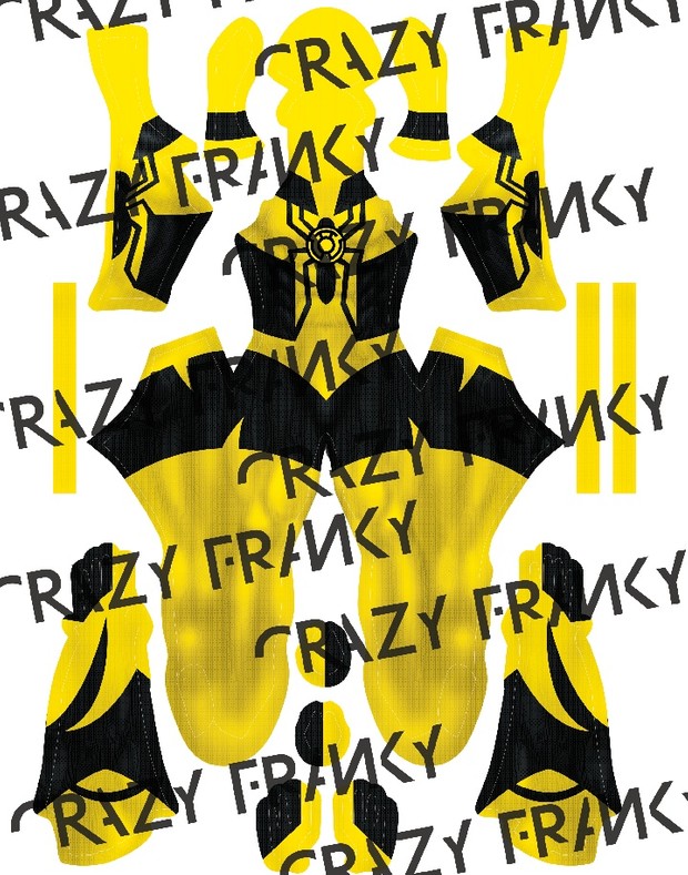(CUSTOM) Yellow Lantern Spidey pattern