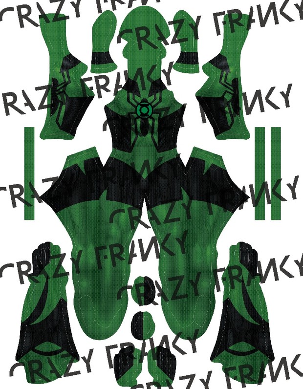 (CUSTOM) Green Lantern Spidey pattern