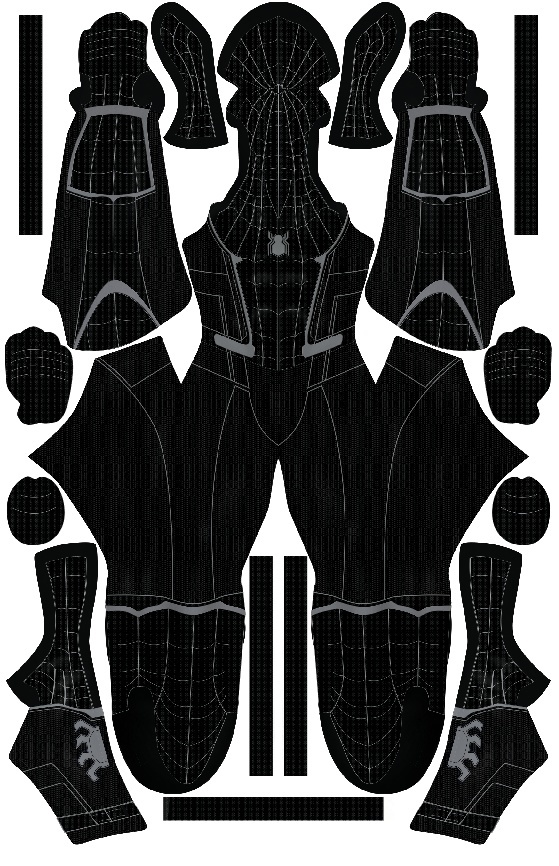 (FREE) BLACK MCU CIVIL WAR SPIDER-MAN (with muscle shades)