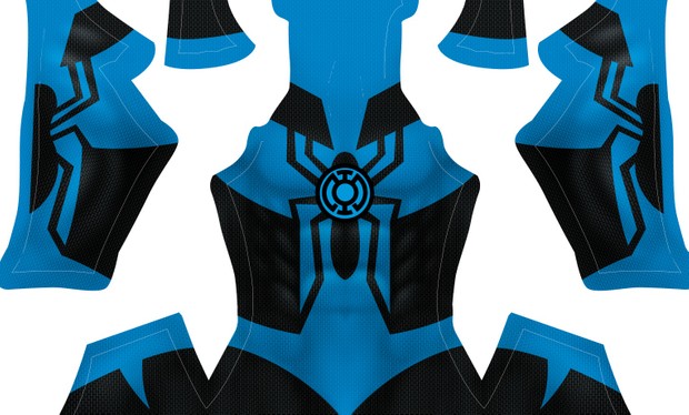 (CUSTOM) Blue Lantern Spidey pattern