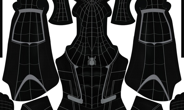(FREE) BLACK MCU CIVIL WAR SPIDER-MAN (with muscle shades)