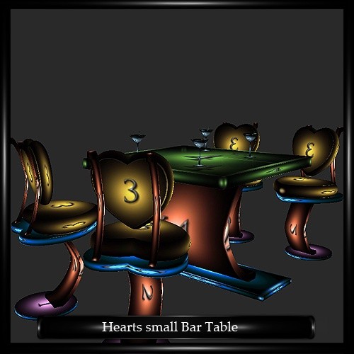 Heart Small Bar Table Mesh