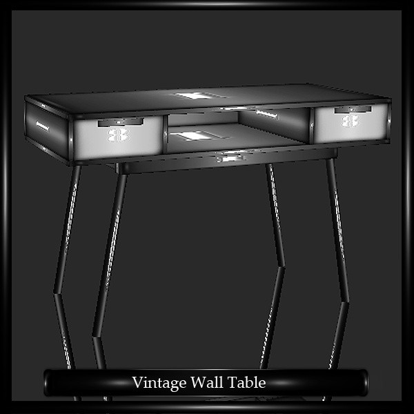 Retro Wall Table Mesh