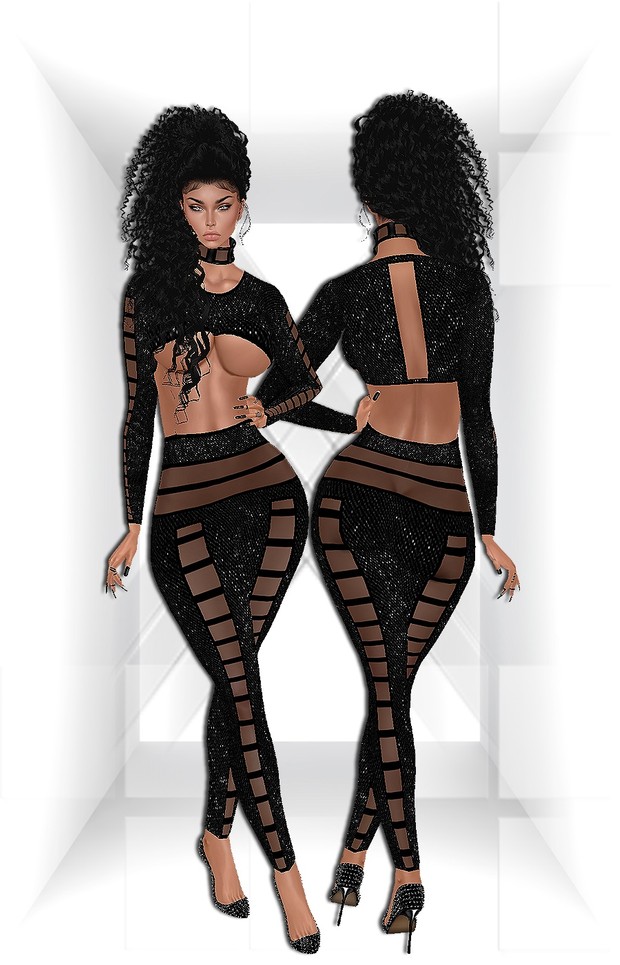 Glitter Fatal Bodysuits& Pumps