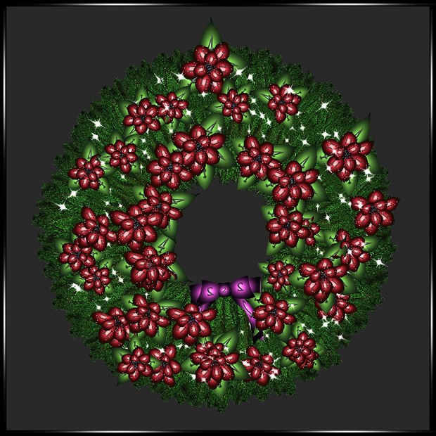 Christmas Flower Wreath