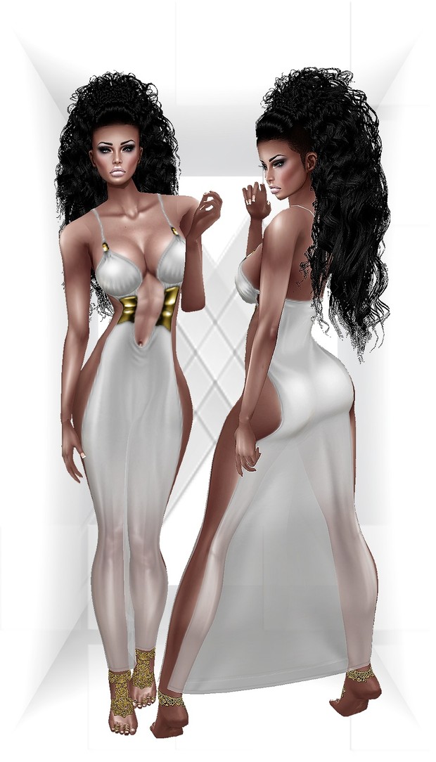 Huriem Dress + Gold Lace Feet