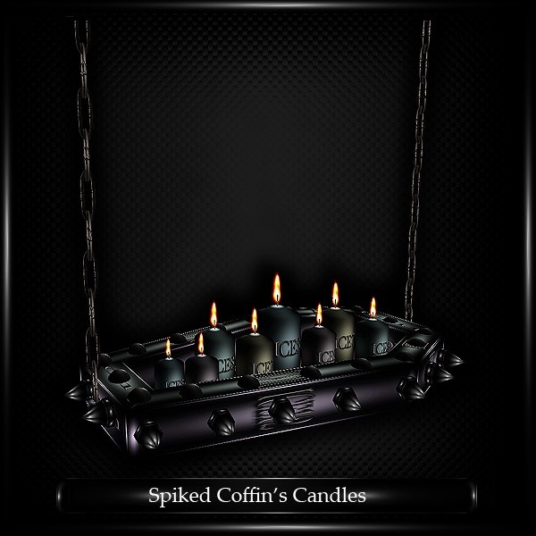 Spiked Coffin Candles Mesh