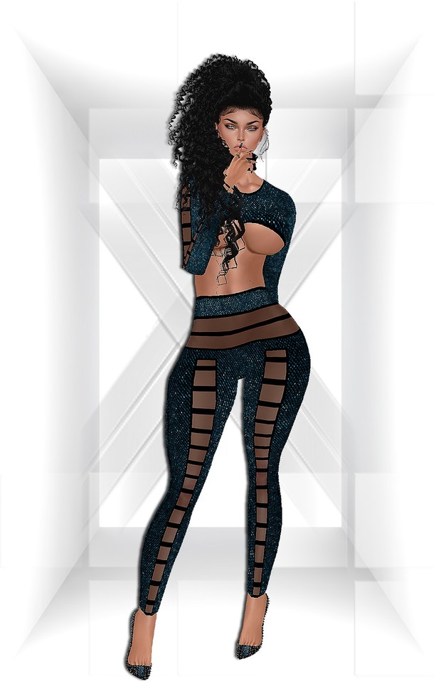 Glitter Fatal Bodysuits& Pumps
