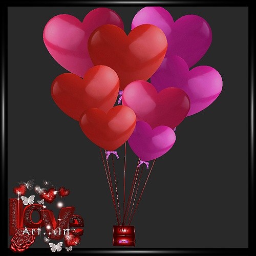 Heart Baloons Mesh