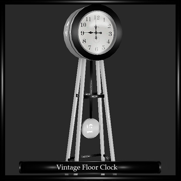Retro floor Clock Mesh
