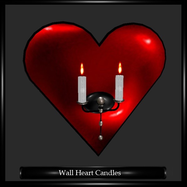 Wall Heart Candles Mesh