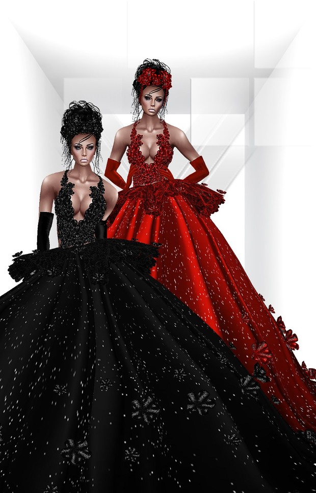 The Star Gown+Gloves+Head Flowers