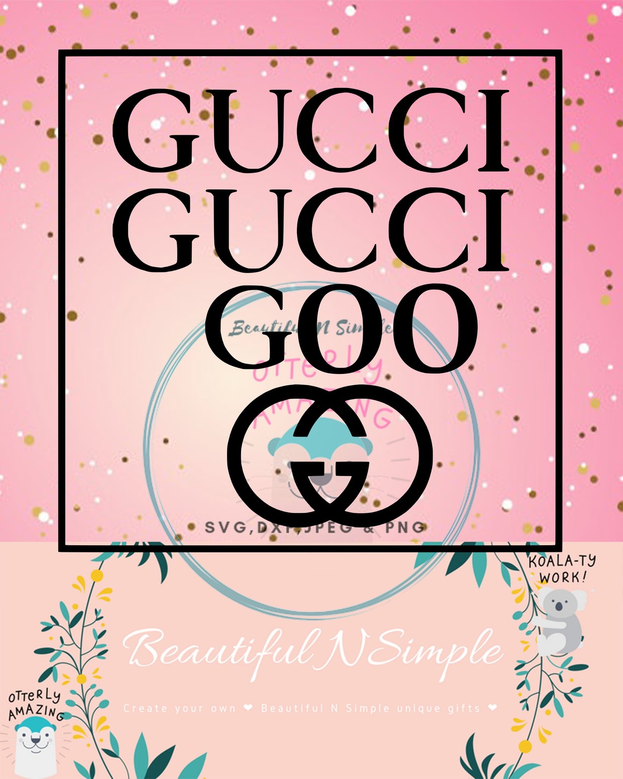 Download Gucci Gucci Goo SVG and DXF File - BeautifulNSimple