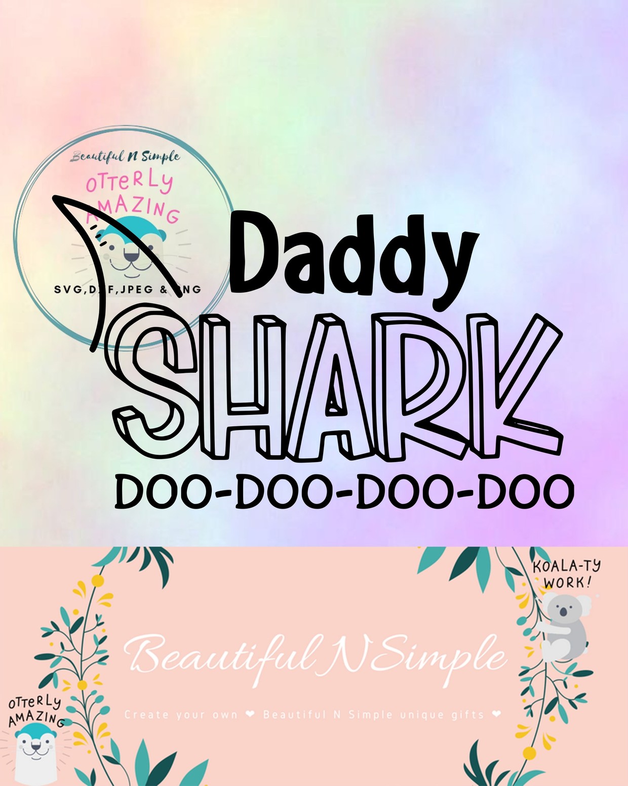 Download Daddy Shark DOO DOO DOO DOO SVG DXF File - BeautifulNSimple