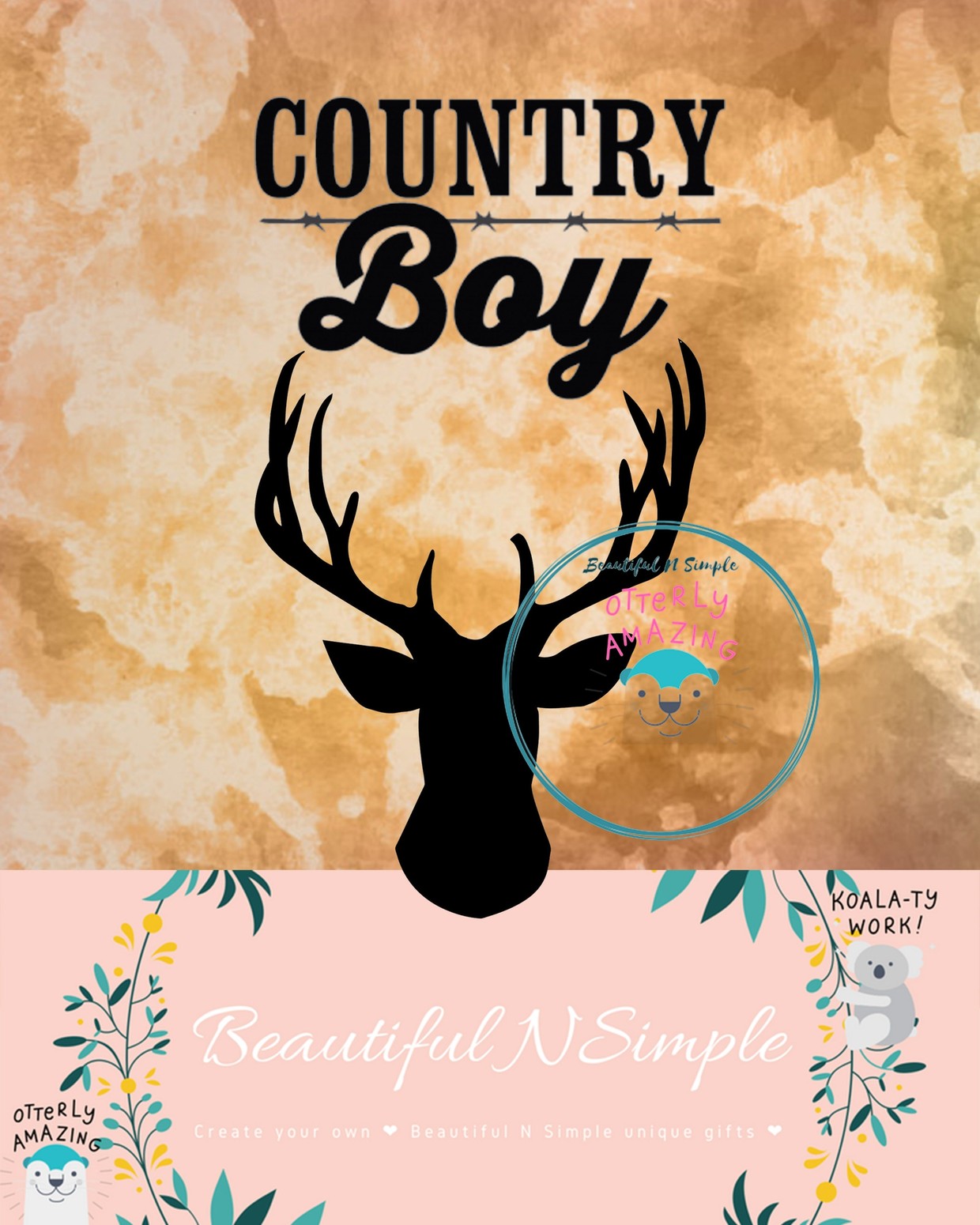 Download Country Boy Deer Farmer Hunter Room Decor Cut File Beautifulnsimple