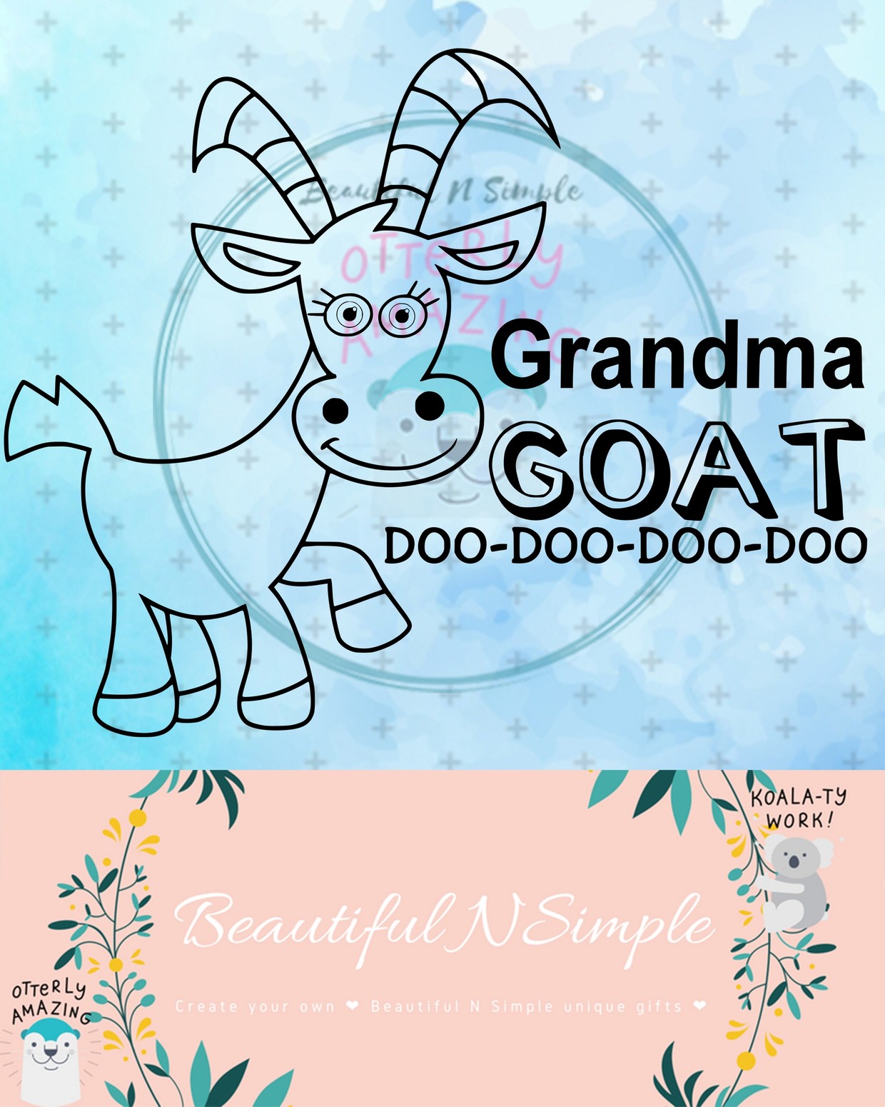 Download Grandma Goat Doo Doo Doo Svg And Dxf File Inspired By Beautifulnsimple