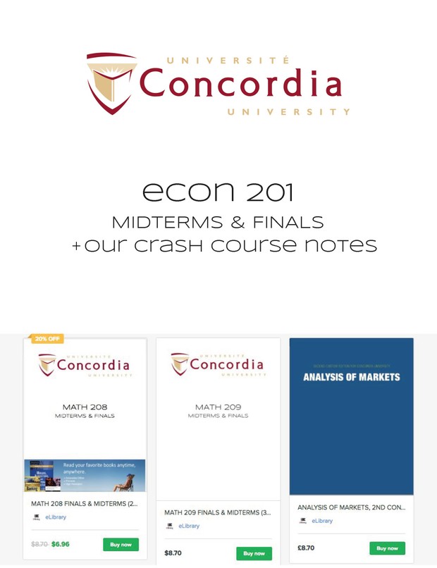 ECON 201 FINALS & MIDTERMS (20 EXAMS)