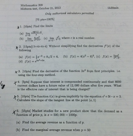 MATH 209 FINALS & MIDTERMS (32 EXAMS)