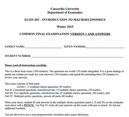 ECON 203 FINALS & MIDTERMS (33 EXAMS)