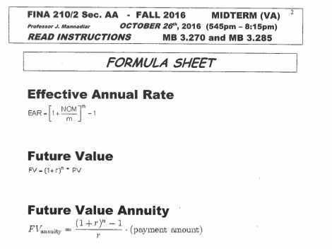 FINA 210 MIDTERM, FINALS, & LECTURE NOTES (7 EXAMS)