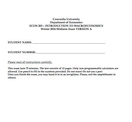 ECON 203 FINALS & MIDTERMS (33 EXAMS)