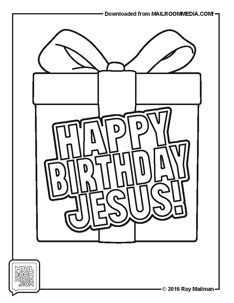 Coloring Page HAPPY BIRTHDAY JESUS mailroommedia