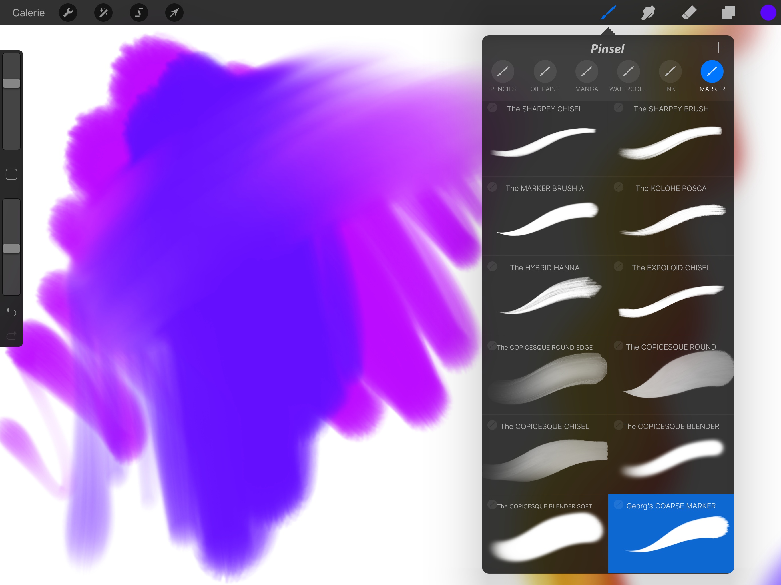 Free Paint Brush Set 7 Oil Paint Marker Pastel Spr Georg S Procreate Brushes