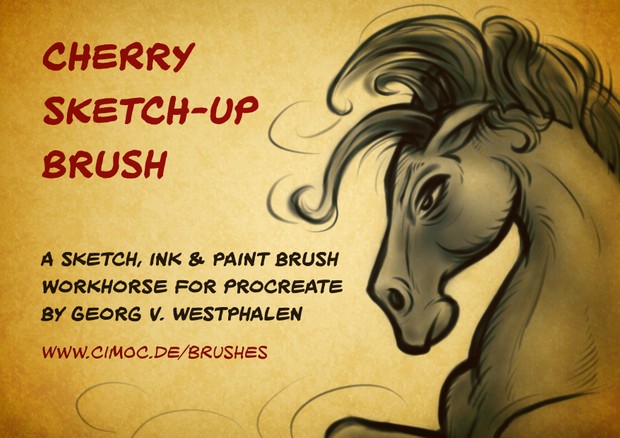 The CHERRY SKETCH-UP - A Multi-Purpose Sketch, Ink & Paint Brush For Procreate