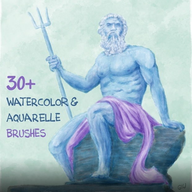 Georg's WATERLIES: 40+ Watercolor, Blending & Paint Brushes for Procreate