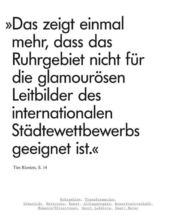 Urbanes Labor Ruhr / Heft 58 (1/2015)