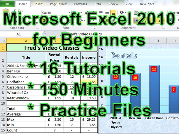 Microsoft Excel 2010 for Beginners (suitable for Excel 2007 to Excel 2016)
