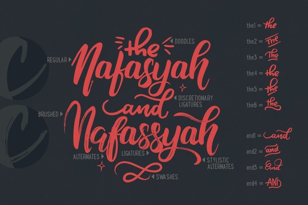Nafasyah - Handbrushed Font Duo