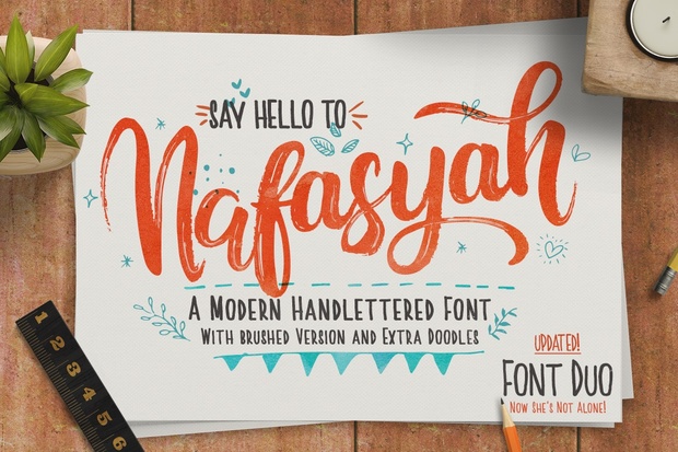 Nafasyah - Handbrushed Font Duo