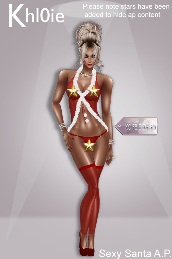 sexy santa A.P. ( plz note stars are used for the pic to cover up ap content)