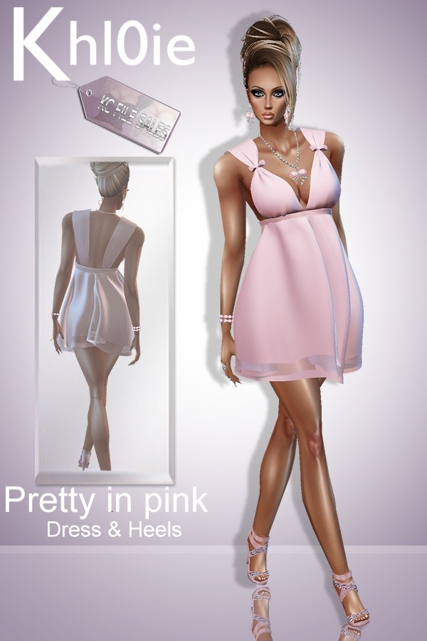 limited time frebie Pretty in pink dress n heels ( must derv off the mesh in my shop)