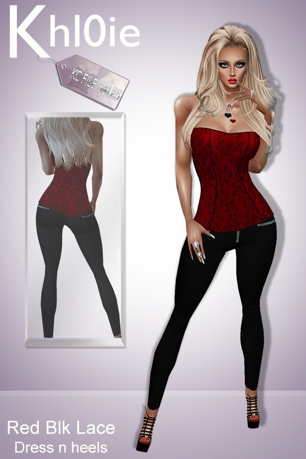 K red blk lace fit n shoes