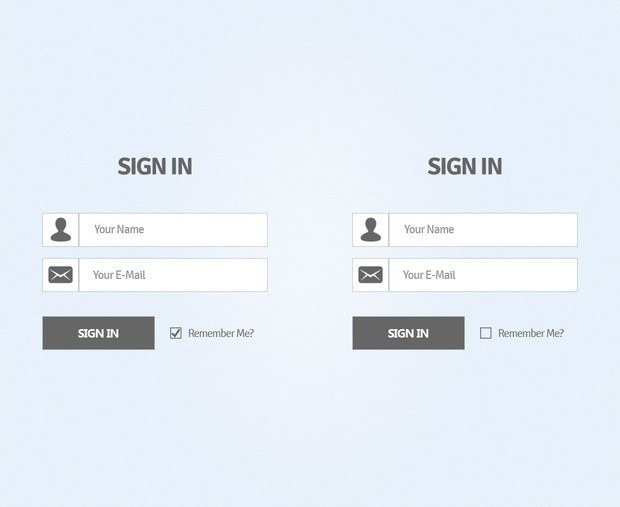 Basic & Minimalistic Sign In Form PSD